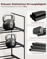 Sekey 3-Tier Shoe Rack – Stackable Metal Shoe Rack, Space-Saving for Hallway & Wardrobe, Holds 15–18 Pairs of Shoes